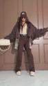 WIDE LEG džinsa bikses "RELATIONSHIP 9215-26"- CHOCO